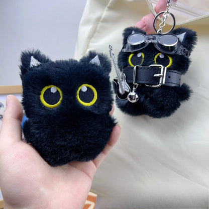 Cat Plush Keychain Black Cat Bag Charm Cute Soft Accessory
