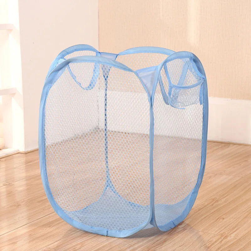 Collapsible Laundry Basket – Portable Mesh Clothes Hamper