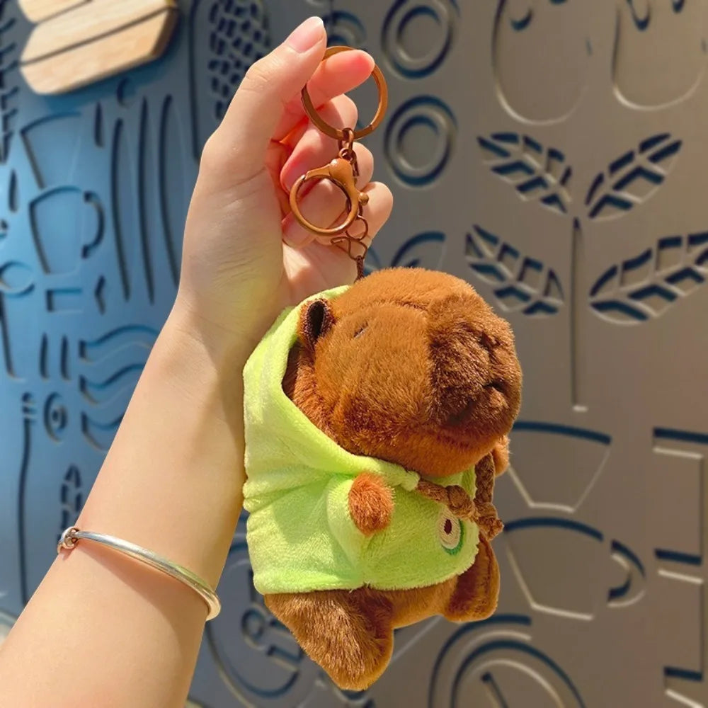 Capybara Plush Toy – Cute Winged Hoodie Stuffed Animal 12cm