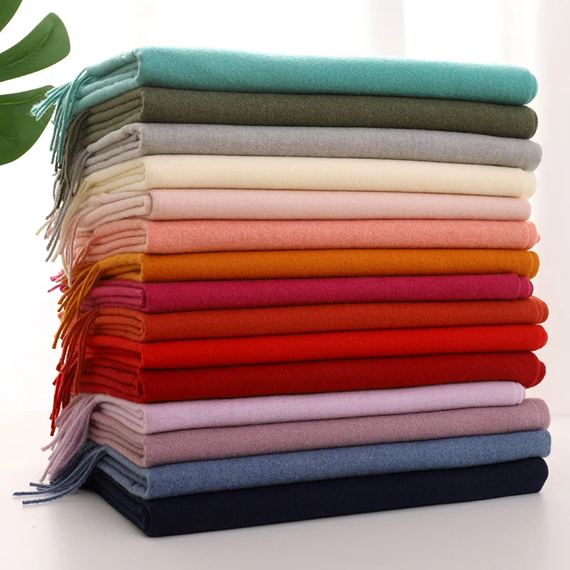 Women's Winter Scarf – Long Warm Solid Shawl Wrap