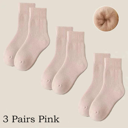 Women's Winter Socks Thick Wool Cashmere Warm 3-Pack