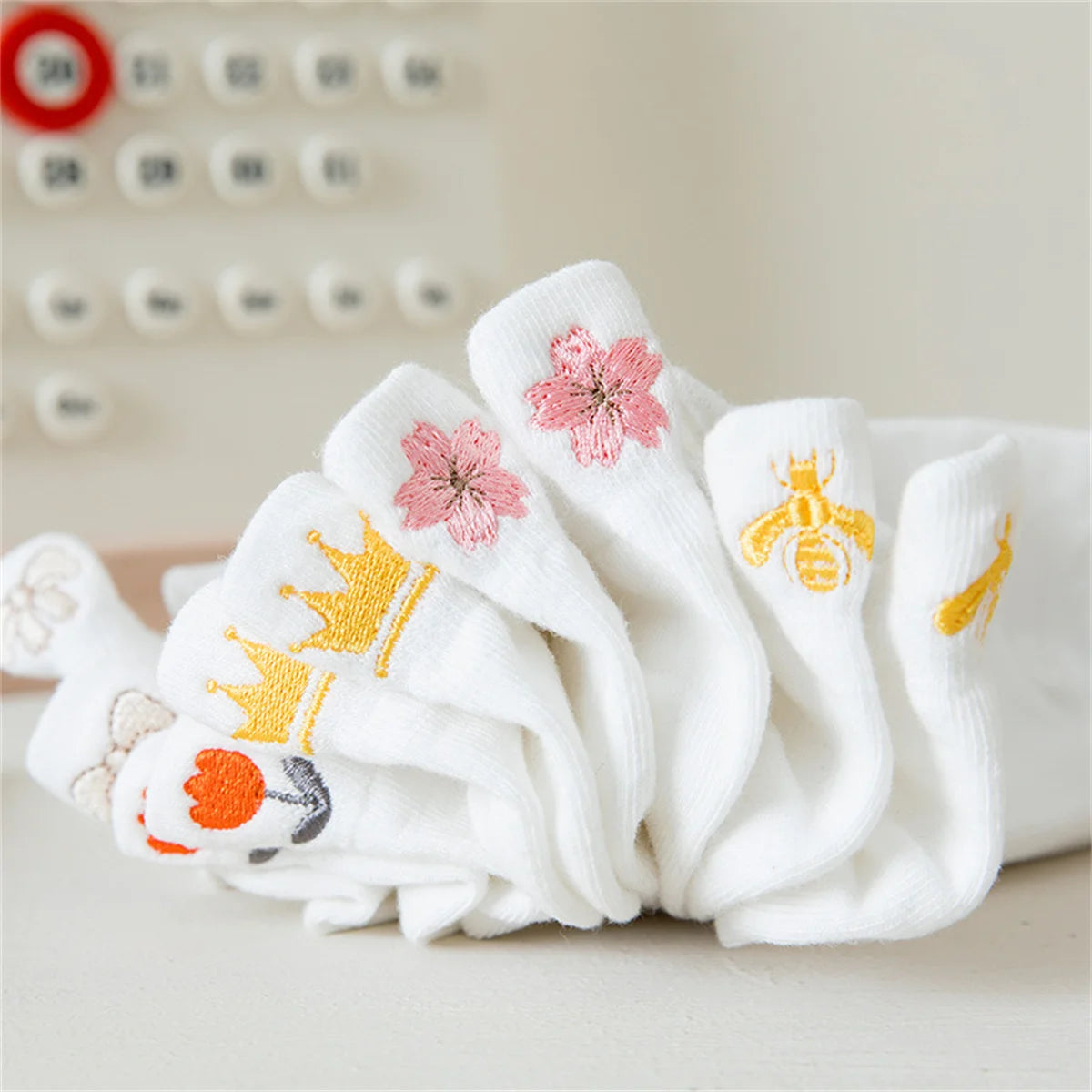 Women’s Ankle Socks, 5 Pairs Breathable Cute Low Cut Short Socks
