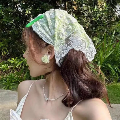 Women's Headscarf, Knitted Triangular Summer Head Wrap