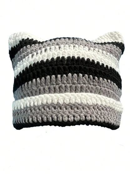 Women's Cat Ear Beanie Warm Knit Winter Hat 56-60cm