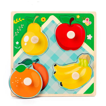Wooden Montessori Puzzle for Toddlers – Educational Shape Matching Toy