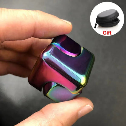 Fidget Spinner Metal Cube Fingertip Gyroscope Toy for Adults