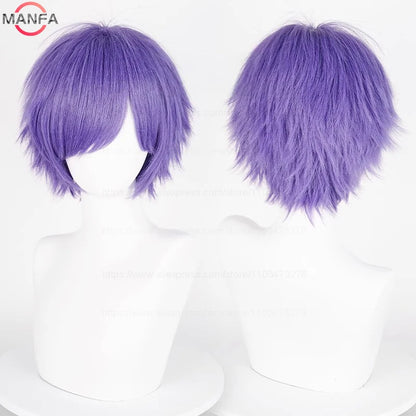 Short Cosplay Wig – 30cm Straight Heat Resistant Synthetic Hair