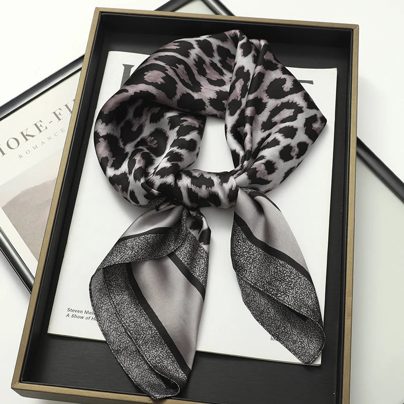Women's Square Scarf 70x70cm Satin Print Wrap