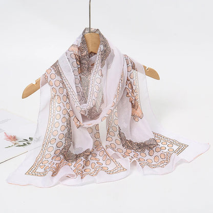 Chiffon Scarf for Women, 50×160cm Lightweight Summer Shawl