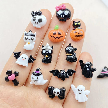 Halloween Nail Art Charms, 20Pcs 3D Resin Nail Decorations
