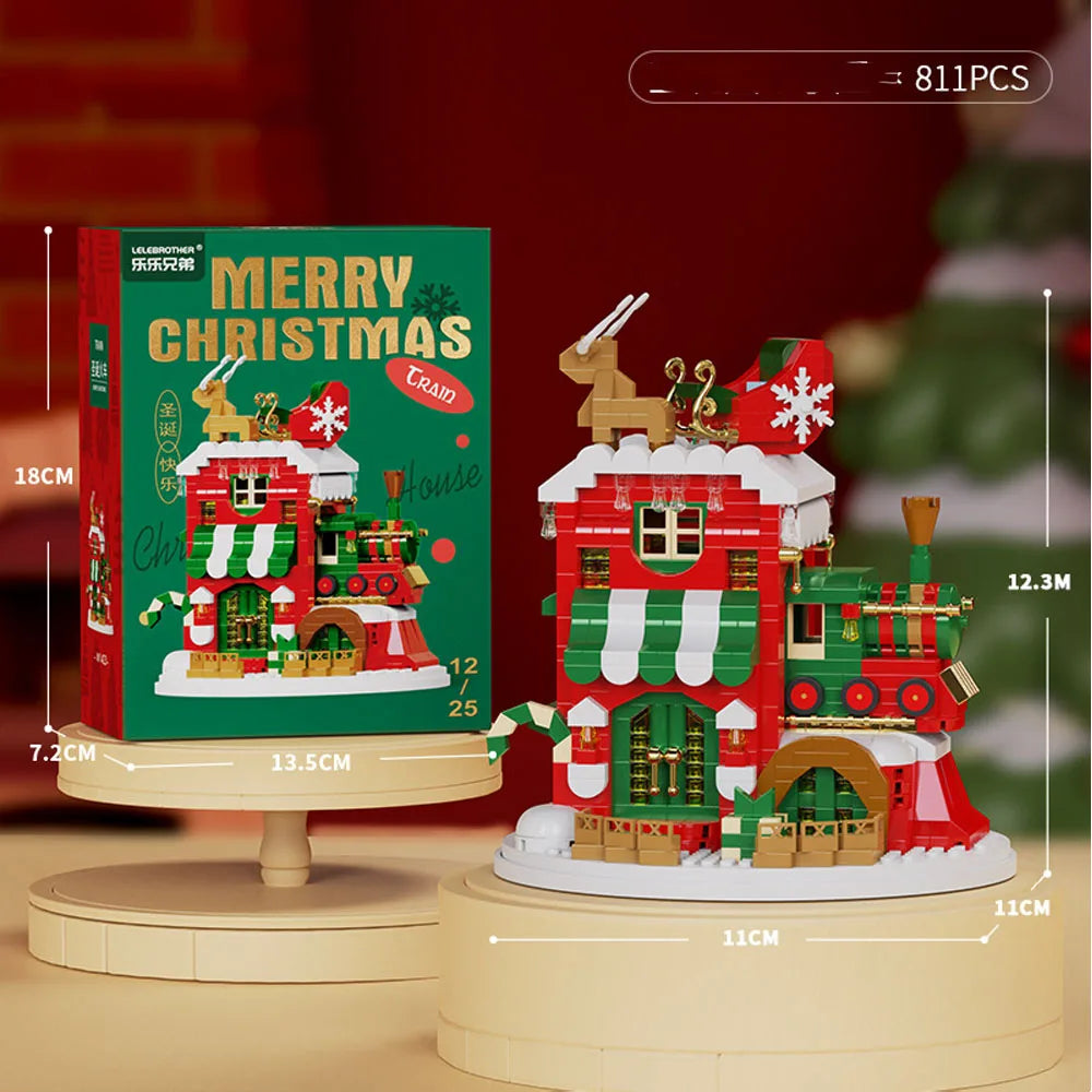 Christmas Building Blocks Set, Micro DIY Holiday Decoration Toy