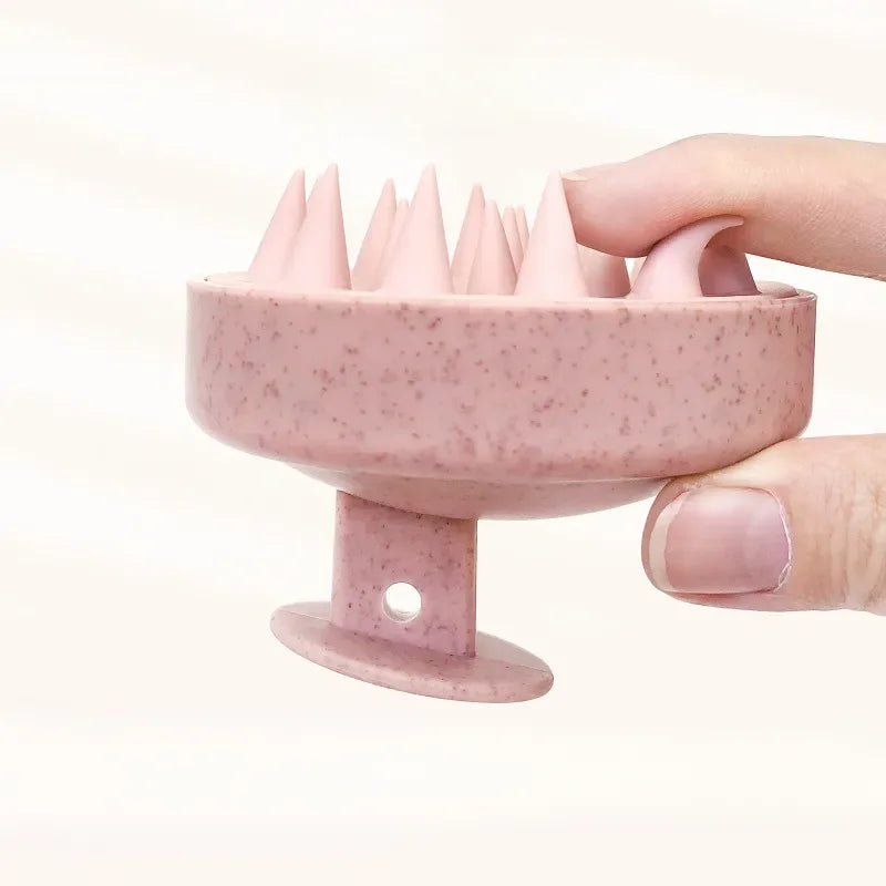 Silicone Shampoo Brush Scalp Massage Hair Washing Brush