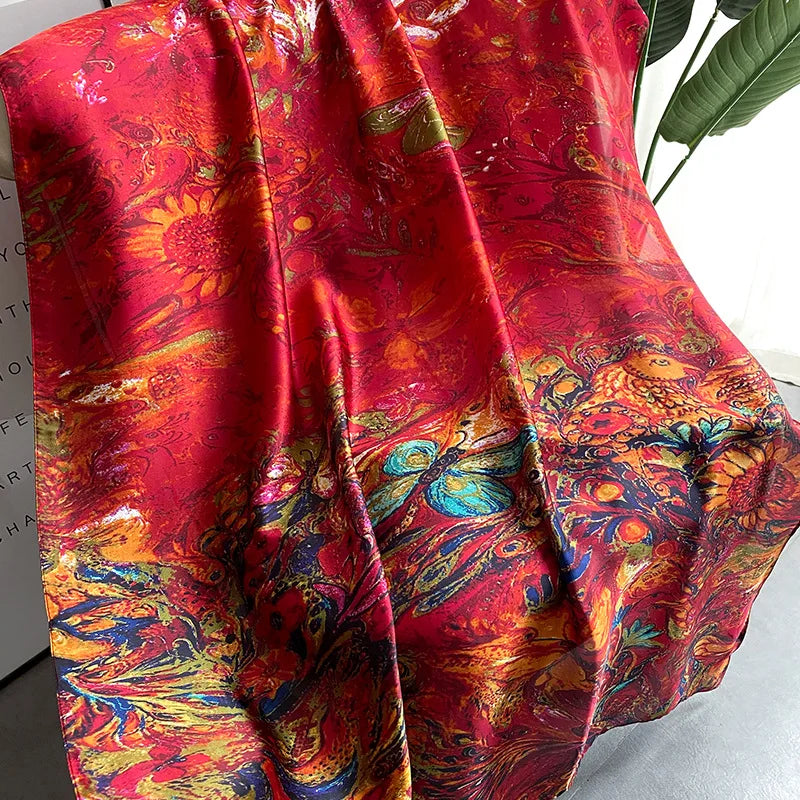 Women's Polyester Scarf, Soft Long Shawl for Beach & Everyday Wear
