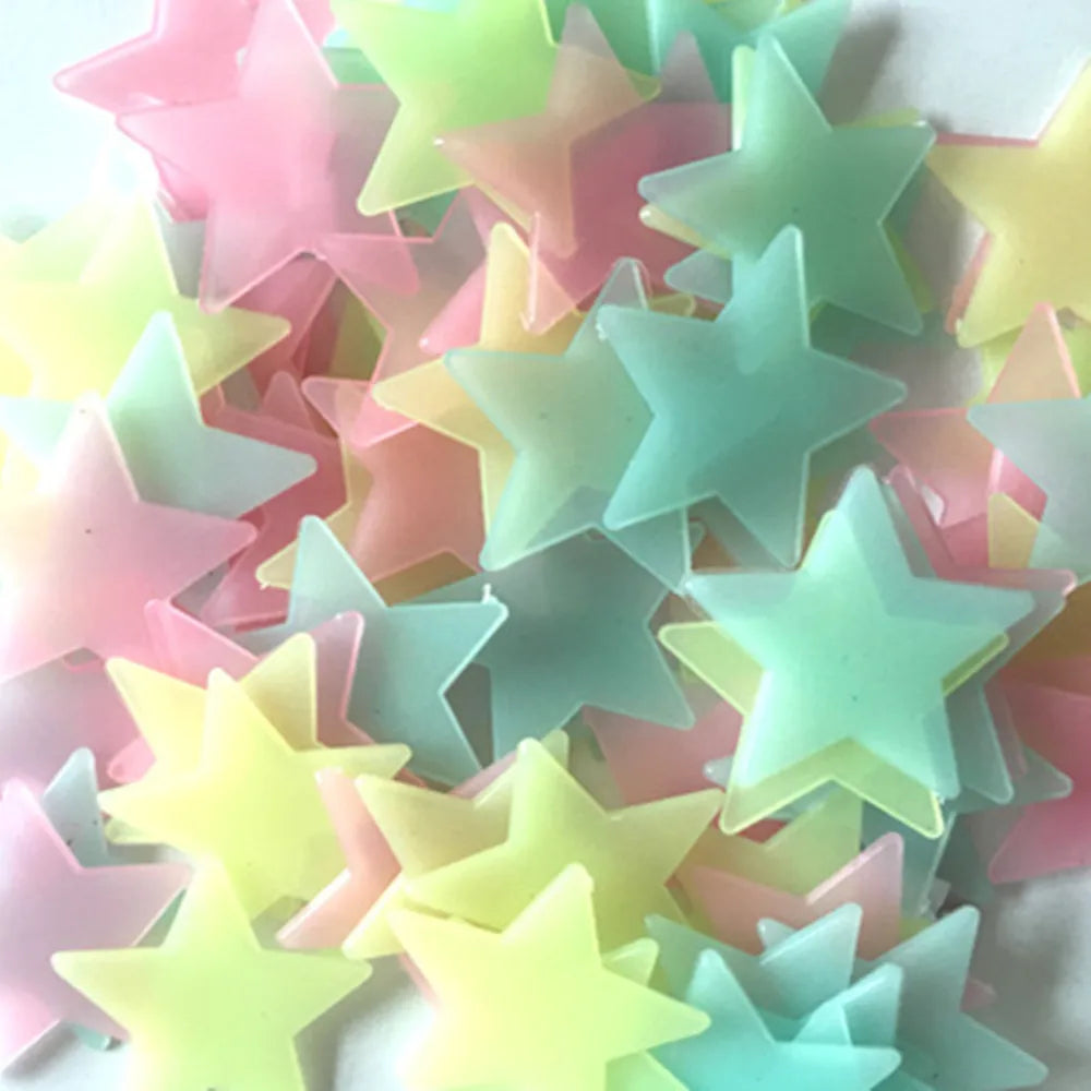 100PCS Glow in the Dark Stars Wall Stickers for Kids Bedroom Ceiling