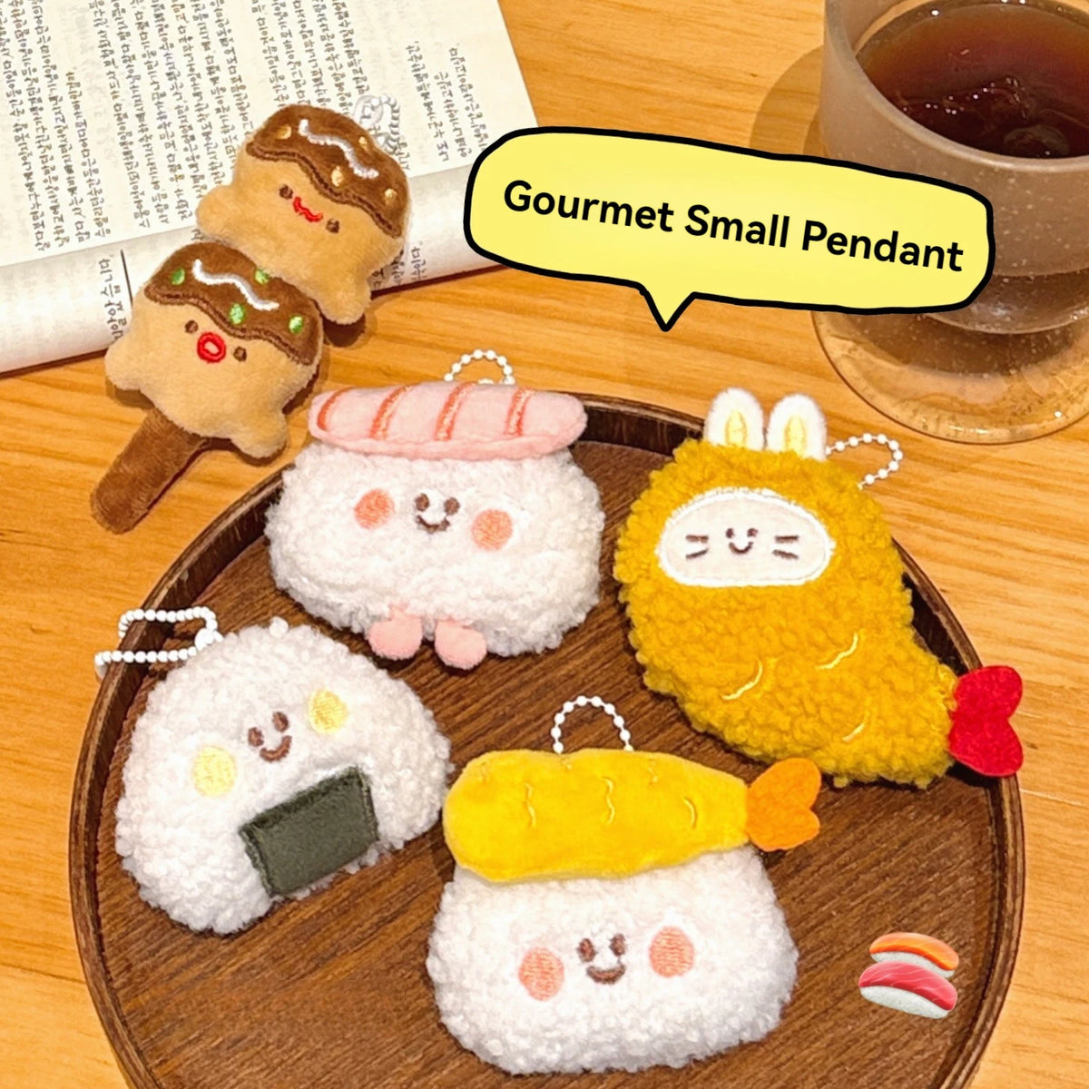 Plush Keychain – Cute Food Backpack Charm & Bag Accessory