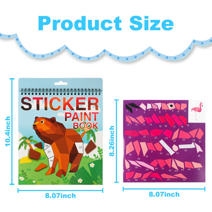 Sticker Activity Book for Kids, Sticker by Number Travel Toy