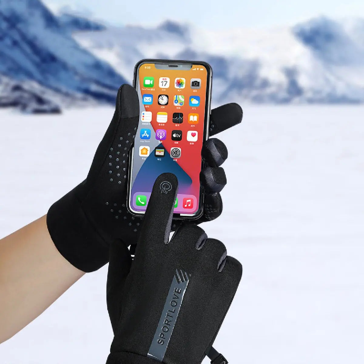 Thermal Winter Gloves Fleece Lined Cycling Sports Gloves
