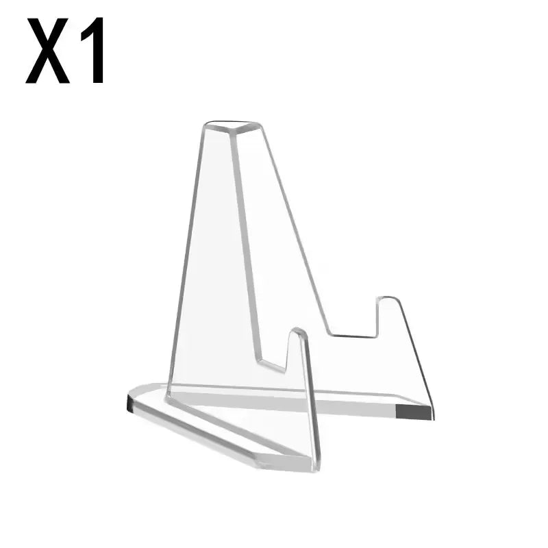 Trading Card Display Stand, Clear Mini Triangle Holder