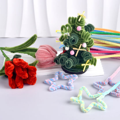 100PCS Chenille Stems for Kids DIY Crafts and Creative Projects