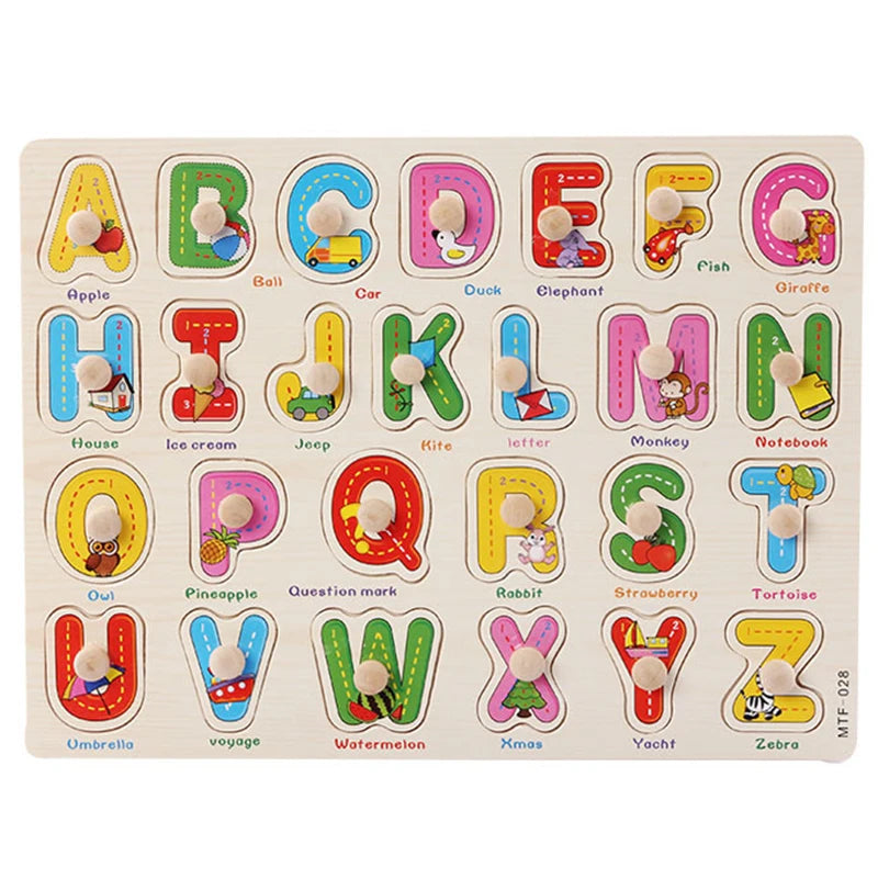 Wooden Montessori Puzzle for Toddlers – Educational Shape Matching Toy