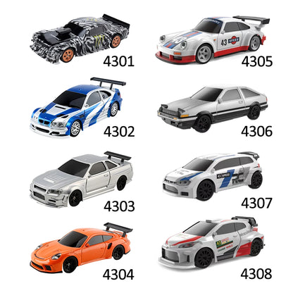RC Drift Car 1:43 Scale 4WD Remote Control Racing Car RTR