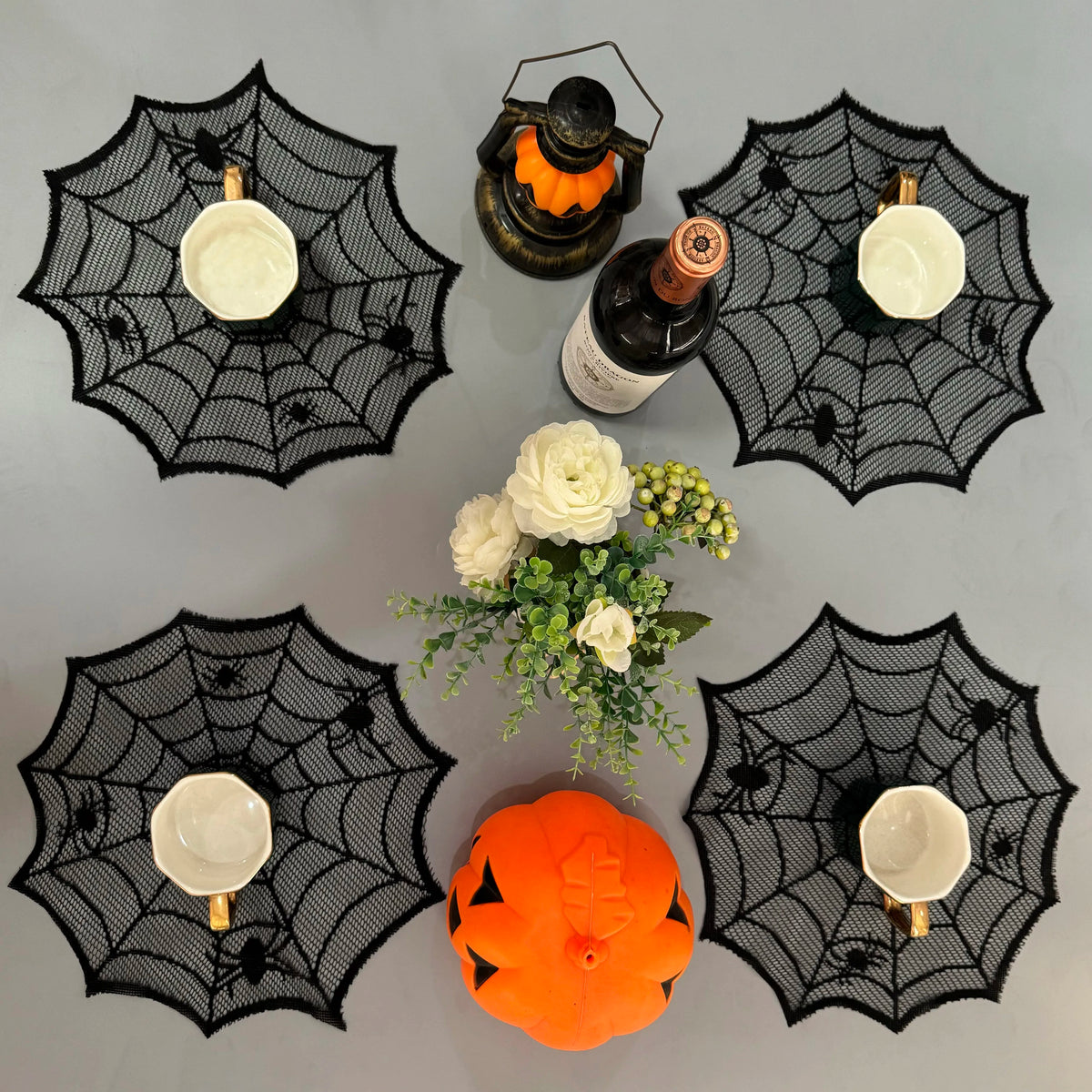 Halloween Tablecloth 30cm Black Spider Table Runner Decoration