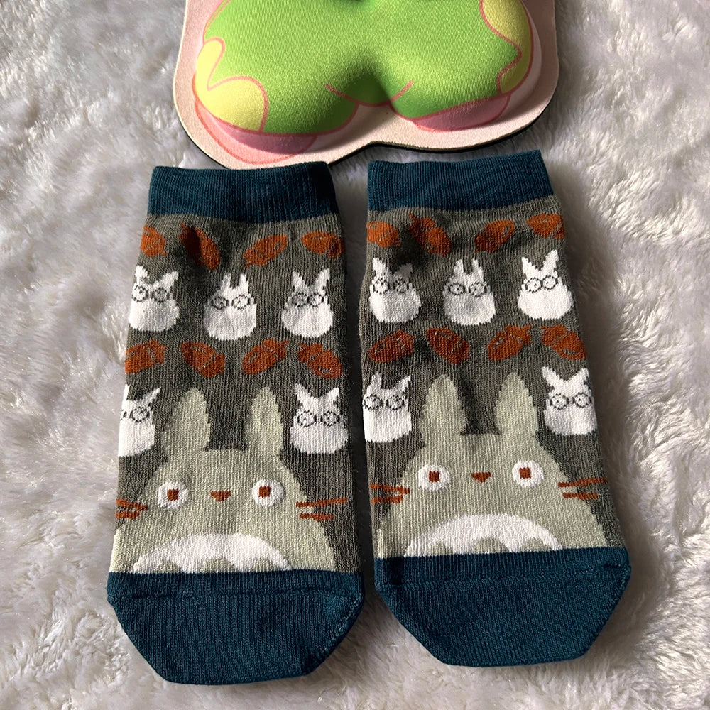 Women's Cartoon Ankle Socks – Cute Cotton Blend Low-Cut Socks