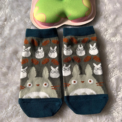 Women's Cartoon Ankle Socks – Cute Cotton Blend Low-Cut Socks