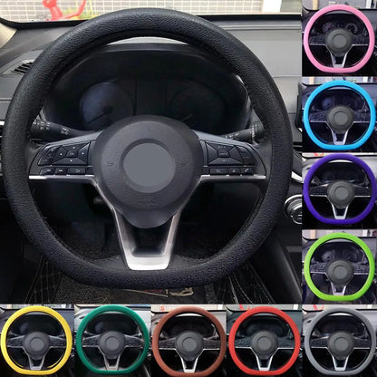 Silicone Steering Wheel Cover Universal Anti Slip Stretch Fit