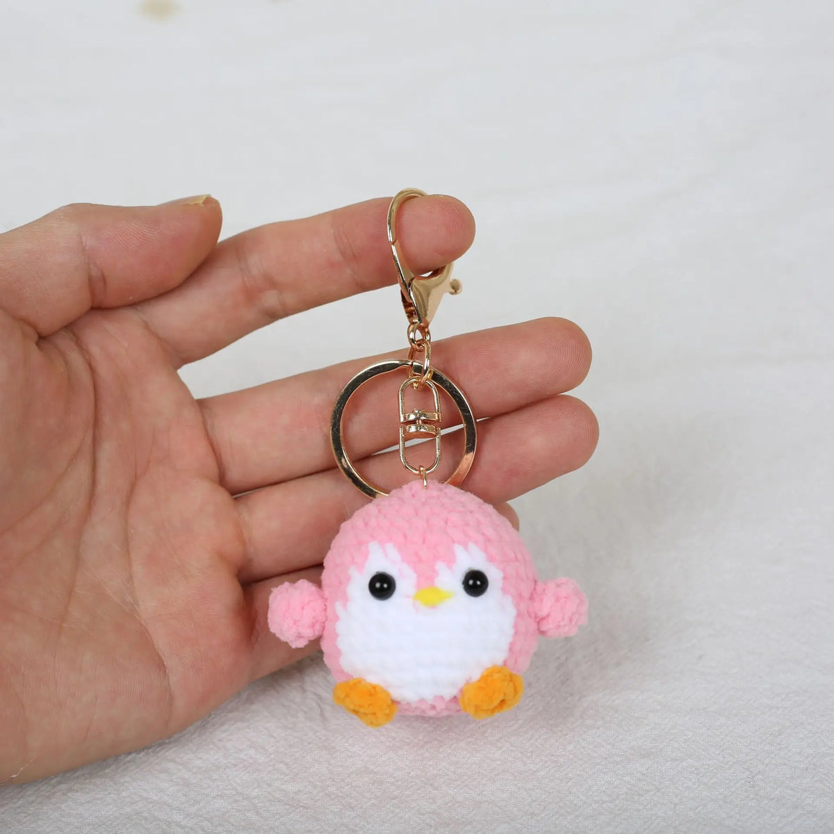 Penguin Keychain Cute Knitted Animal Keyring for Bags and Keys