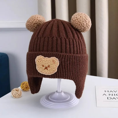 Baby Winter Hat – Warm Knit Bear Ear Hat for Kids