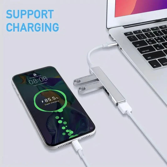 4 Port USB Hub USB 3.0 Multi Port Adapter for Laptop