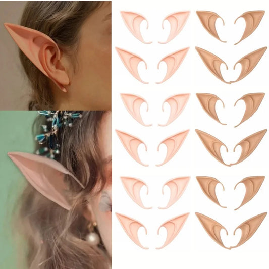 Elf Ears Costume Accessories Silicone Fairy Ears for Halloween Cosplay