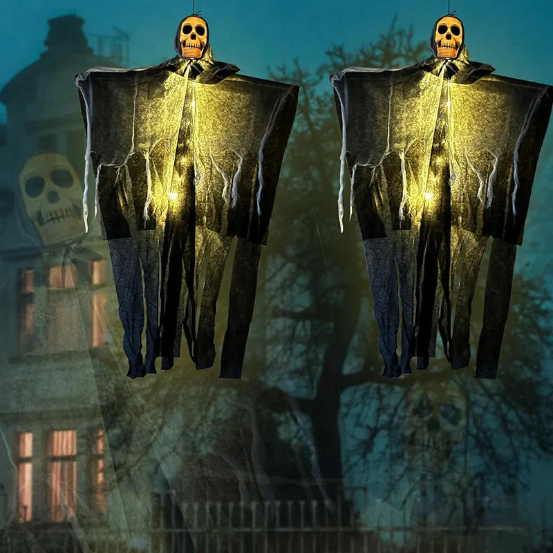 Halloween Skull Decoration Glowing Skeleton Ghost Hanging Prop