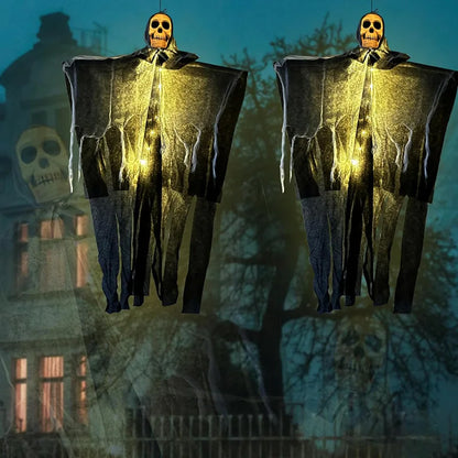 Halloween Skull Decoration Glowing Skeleton Ghost Hanging Prop