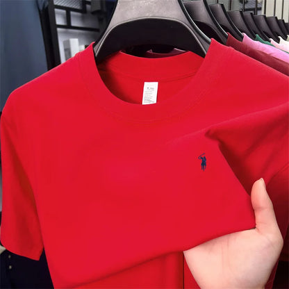 Men's Cotton T-Shirts 100% Cotton Short Sleeve Casual O-Neck