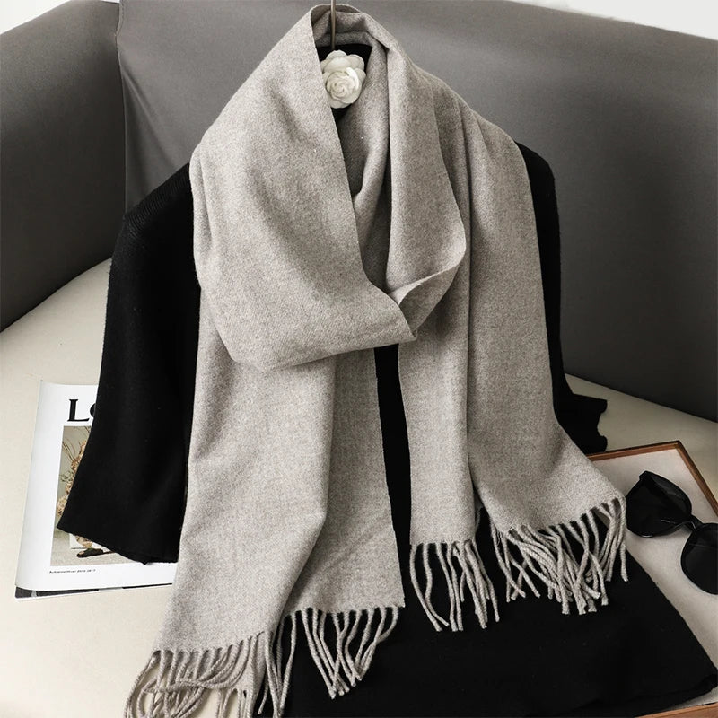 Women's Winter Scarf – Long Warm Solid Shawl Wrap