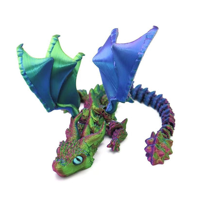 3D Printed Magic Dragon Movable Joint Fidget Toy Rotatable Articulated Office Desktop Ornament Adults Kid Toy Crafts Gift