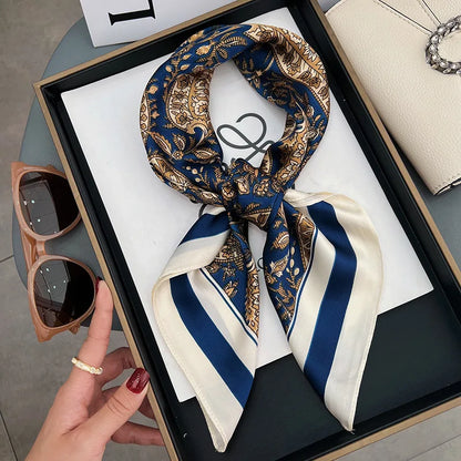Women’s Silk Square Scarf Printed Headscarf Neckerchief