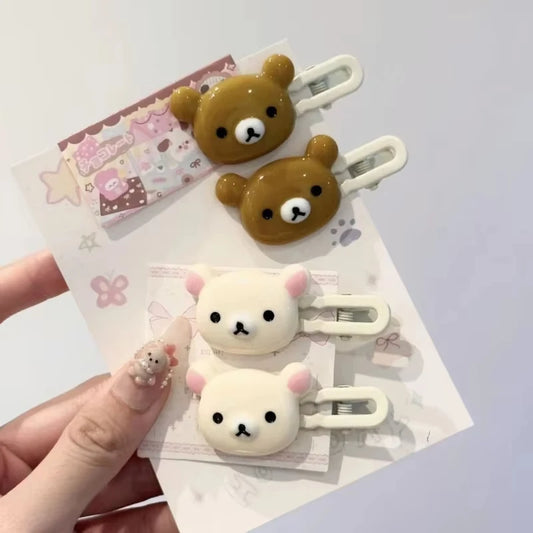 Kids Hair Clips Cute Bear Barrettes for Girls