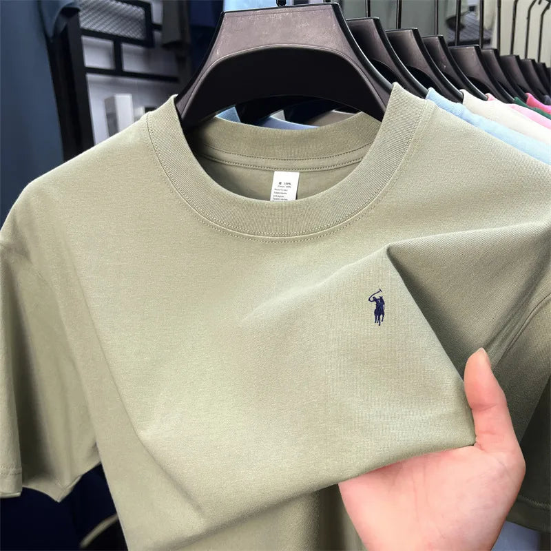 Men's Cotton T-Shirts 100% Cotton Short Sleeve Casual O-Neck