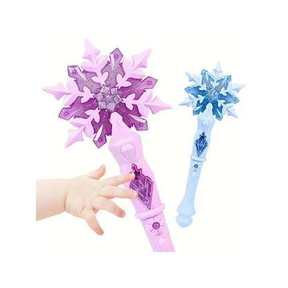 Light Up Wand Toy for Kids, Glowing Princess Snowflake Wand