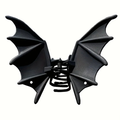 Gothic Bat Hair Clip – Matte Black Halloween Hair Accessory