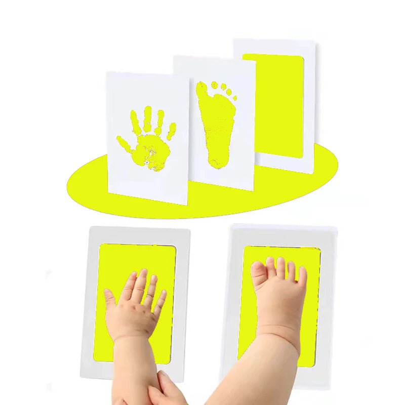 3) Optimized Title  Baby Handprint Kit with Inkless Pad & Imprint Cards for Newborns