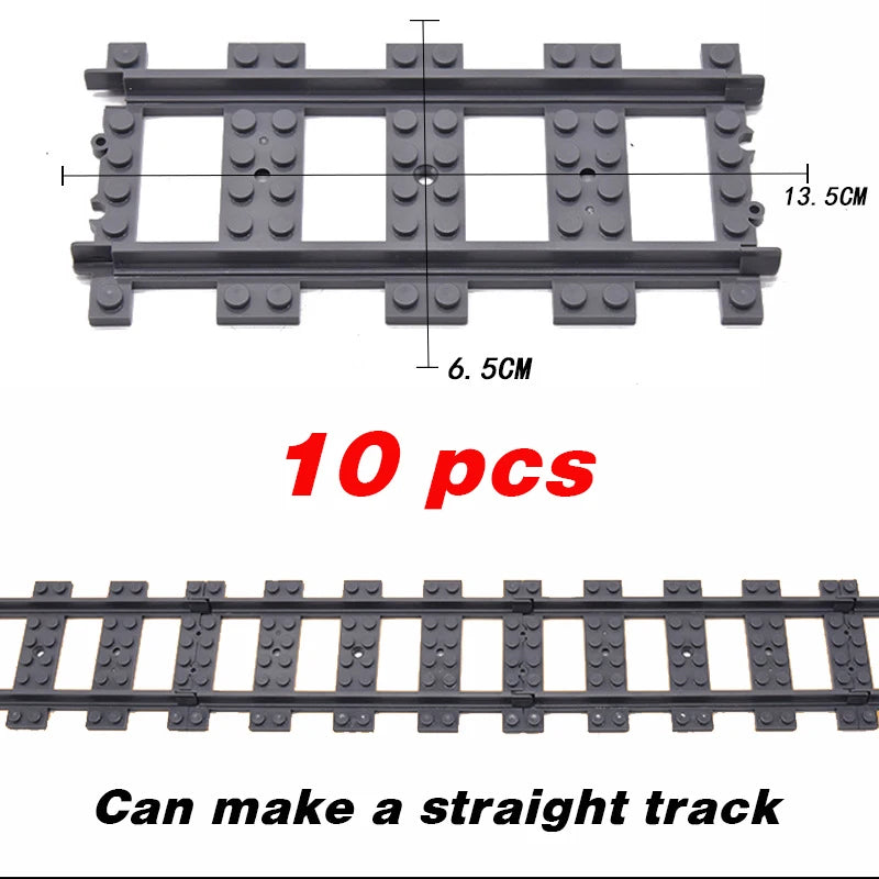 Flexible Train Tracks Set – Curved & Straight Rails for Kids