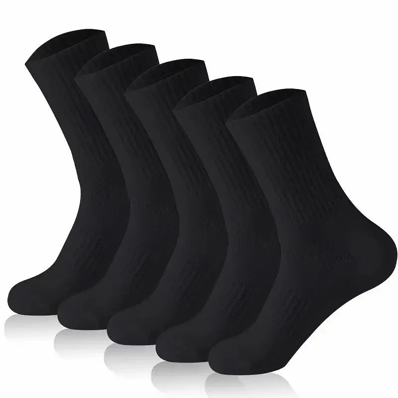 Men's Crew Socks Breathable Sports Socks 5-Pair