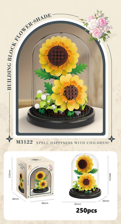 Flower Bouquet Building Blocks DIY Plant Model for Home Decor