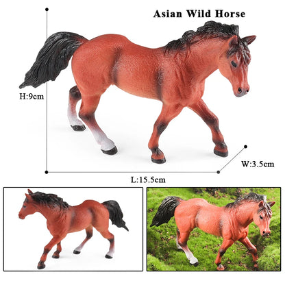 Horse Figurine, Realistic PVC Animal Model Toy for Kids