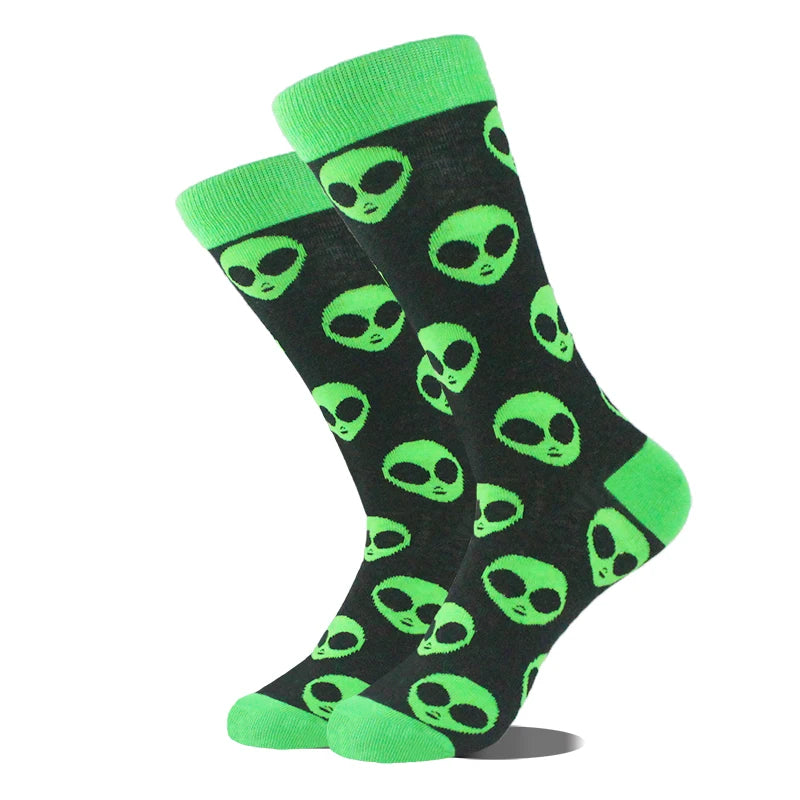 Men's Funny Socks, Novelty Cotton Crew Socks, Crazy Designs