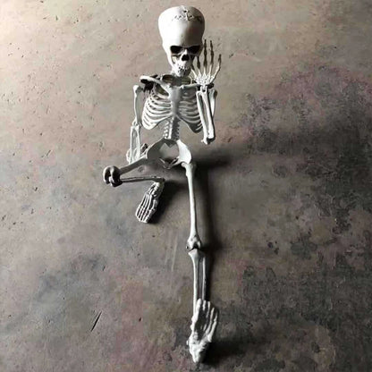Halloween Skeleton Decoration, Posable Full-Size Figure for Yard